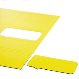 BA-014BR/yellow, Magnetsymbole Sprechblase rechteckig, für Whiteboards & Planungstafeln, 10 Symbole pro A4-Bogen, gelb