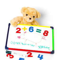 KMWB-2435, Kinderwhiteboard 24 x 35 cm, om te tekenen, spelen, schrijven & leren, magnetisch