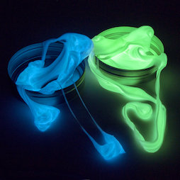 M-PUTTY-GLOW, Intelligent putty Glow, geeft licht in het donker, verschillende kleuren, niet magnetisch!
