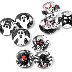 LIV-129, Halloween, handgemachte Kühlschrankmagnete, 3er-Set