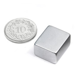 Q-18-15-10-Z, Quadermagnet 18 x 15 x 10 mm, Neodym, N45, verzinkt