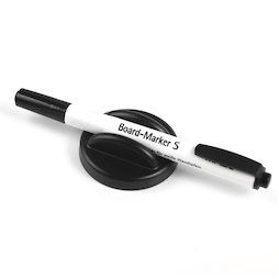 BA-019, Rotulador de pizarra blanca negro, con borrador magnético