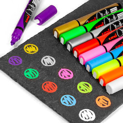 BA-021, Kreidemarker, 4er-Set, in verschiedenen Farben, für Glasmagnettafeln und Whiteboards