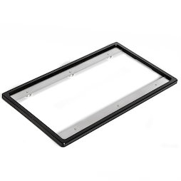 LP-SPARE-04, Wechselrahmen für Hochformat hinten, Ersatzteil Wechselnummerhalter, aus Aluminium, schwarz