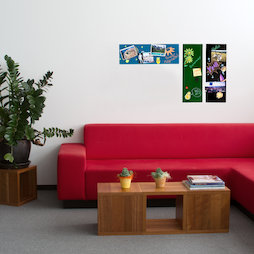 GMBB-2060, Glazen memobord rechthoekig, 20 x 60 cm, in verschillende kleuren