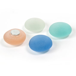 SALE-122, ZEN, Stein-Magnete aus Glas, 4er-Set