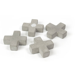 LIV-97/cross, Beton-Magnete, Kreuze, 4er-Set