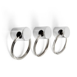 M-97, Magnetische sleutelhanger, sterke neodymium magneten met sleutelring, set van 3