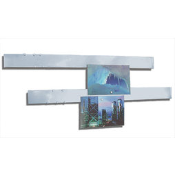 FO-5, Magneetstrips roestvrij staal 50 cm, set van 2, hechtondergrond voor magneten, met magnetische bevestiging, incl. 12 sterke magneten