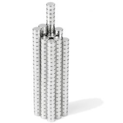 S-04-02-N, Disque magnétique Ø 4 mm, hauteur 2 mm, néodyme, N45, nickelé