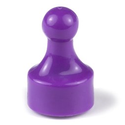 M-PIN/purple, Pionmagnete 'Player' paars, prikbordmagneten in de vorm van een speelfiguur, 10 stuks per set, Kleur: paars