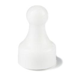 M-PIN/white, Pionmagneten 'Player' wit, prikbordmagneten in de vorm van een speelfiguur, 10 stuks per set, Kleur: wit
