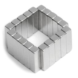 Q-15-04-04-MN, Parallélépipède magnétique 15 x 4 x 4 mm, néodyme, 45M, nickelé