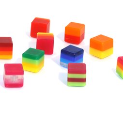 AG-02, Color Cube, Dekomagnete bunt, aus Acrylglas