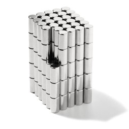 S-04-07-N, Stabmagnet Ø 4 mm, Höhe 7 mm, Neodym, N45, vernickelt
