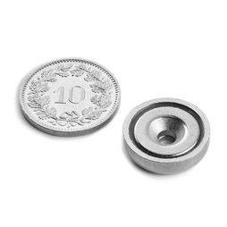 Topfmagnet mit Senkbohrung