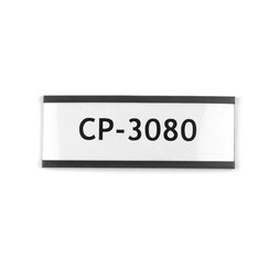 CP-3080, Magnetetiketten 80 x 30 mm, zum Beschriften von Metallregalen, mit Papiereinlage & Schutzfolie