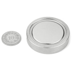 FGN-42, Aimant en pot à coller, Ø 42 mm