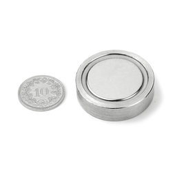 FGN-32, Aimant en pot à coller, Ø 32 mm
