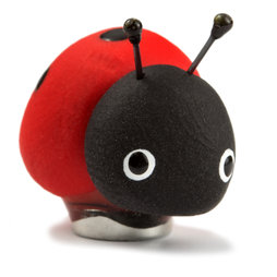 LIV-41/ladybug, Handmade Magnete, Unikate aus Fimo im 4er-Set, Marienkäfer