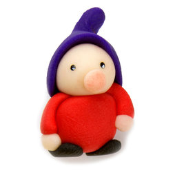 LIV-41/dwarf, Handmade Magnete, Unikate aus Fimo im 4er-Set, Zwerglein