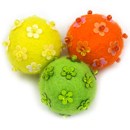 LIV-42/fps, Adams, deco magnets made of felt, Flower Power Summer, set of 3