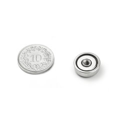 Topfmagnet mit Innengewinde M3