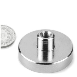 TCN-32, Topfmagnet mit Gewindebuchse, Ø 32 mm, Gewinde M5