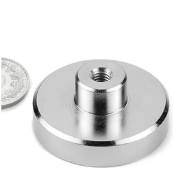 TCN-40, Aimant en pot avec manchon taraudé, Ø 40 mm, pas de vis M6