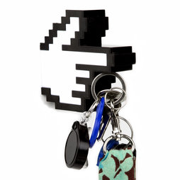 M-49, Schlüsselhalter magnetisch 8-Bit-Hand, mit magnetischem Zeigefinger, Rückseite magnetisch