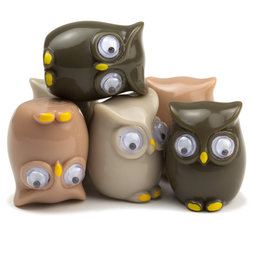 LIV-63, Hiboux, aimants décoratifs en forme de hiboux, lot de 6