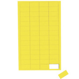 BA-012R/yellow, Simboli magnetici rettangolo piccoli, per lavagne bianche & lavagne per la progettazione, 56 simboli per foglio, giallo