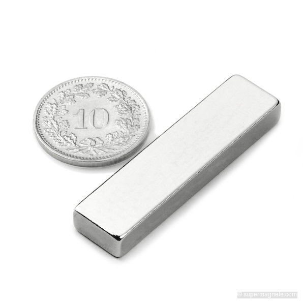 Blokmagneet 40 x 10 x 5 mm